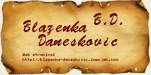 Blaženka Danesković vizit kartica